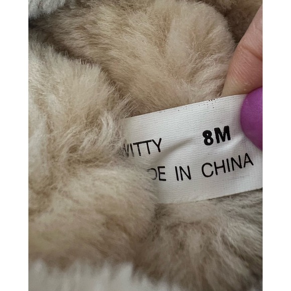 Style & Co Witty Leather Chestnut Brown Mid Calf Cream Faux Fur Winter Boots 8 - Picture 12 of 13